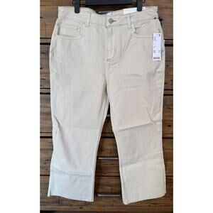 BDG Kylie Kick Flare Jeans Women's 30 High Rise Crop Raw Hem Denim Stretch NWT